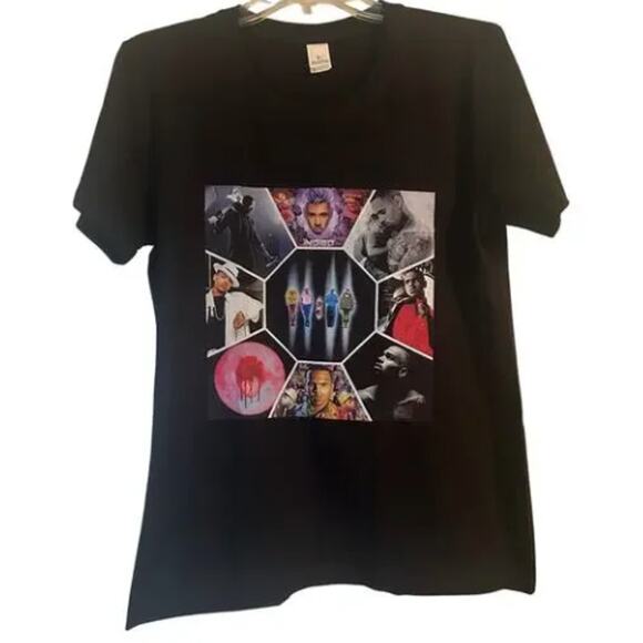#2NWOT Chris Brown 11:11 Unisex TShirt Black Short Sleeve Great Gift for Fan Sm - Picture 1 of 5